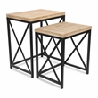 Briarcrest Set of 2 Wood & Metal Side Tables