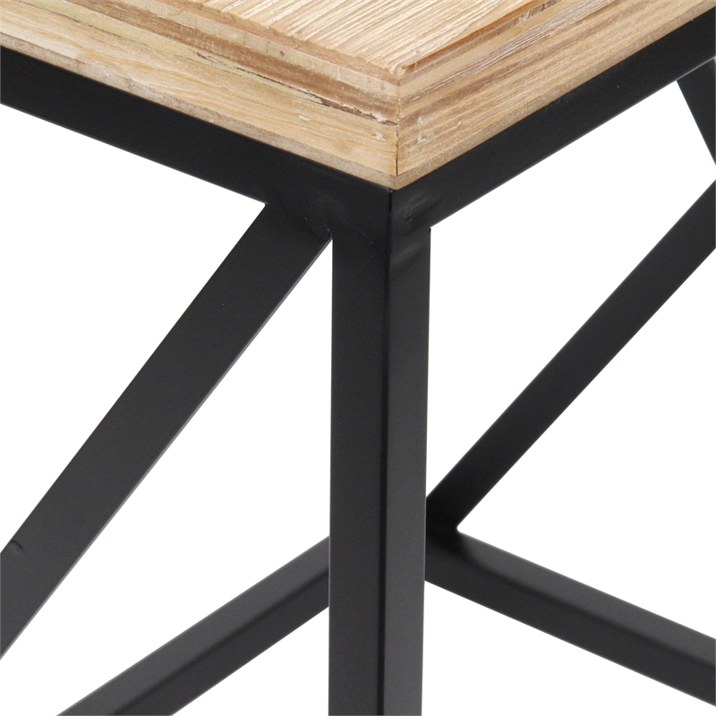 Briarcrest Set of 2 Wood & Metal Side Tables