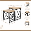 Briarcrest Set of 2 Wood & Metal Side Tables