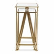 Aeriva Set of 2 Square Metal Modern Tables - Mirror Top - Gold