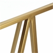 Aeriva Set of 2 Square Metal Modern Tables - Mirror Top - Gold