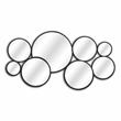Solaz Multi Panel Round Wall Mirror - Black -