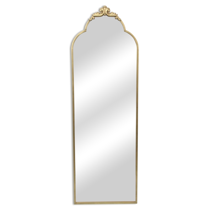 Everlaine Modern Victorian Gold Floor Mirror