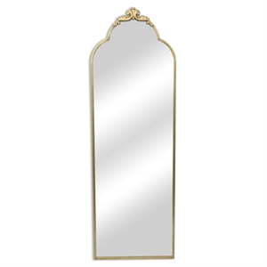 Everlaine Modern Victorian Gold Floor Mirror