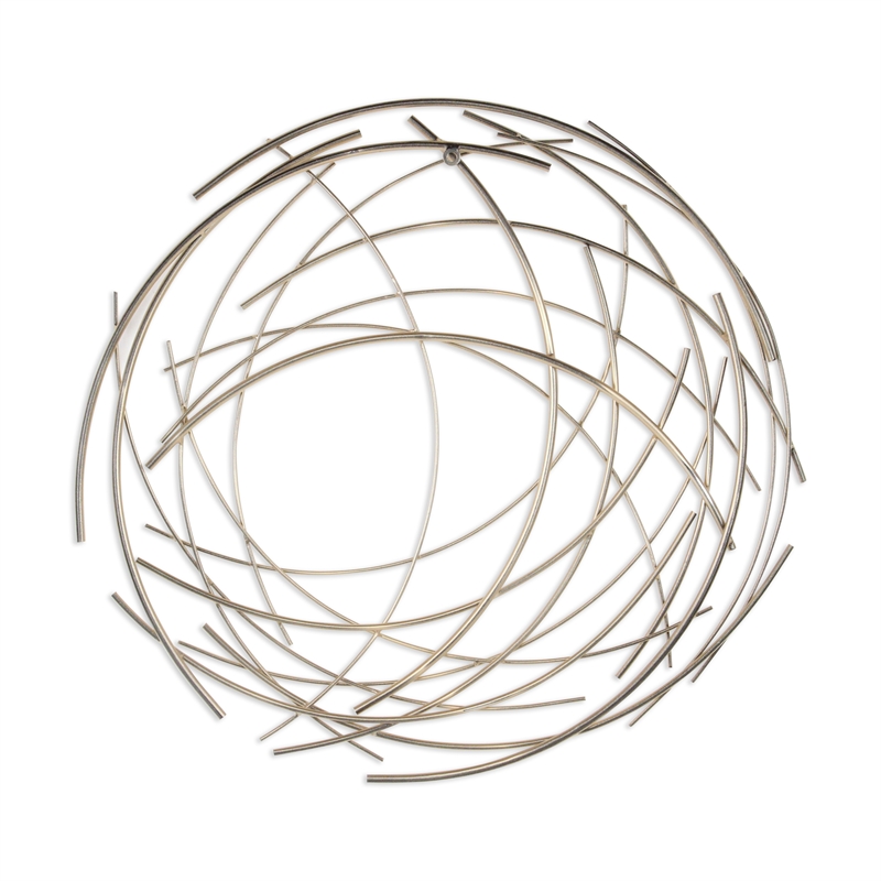 Denine Large Abstract Round Wall Art - Gold