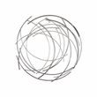 Denine Small Abstract Round Wall Art - Silver