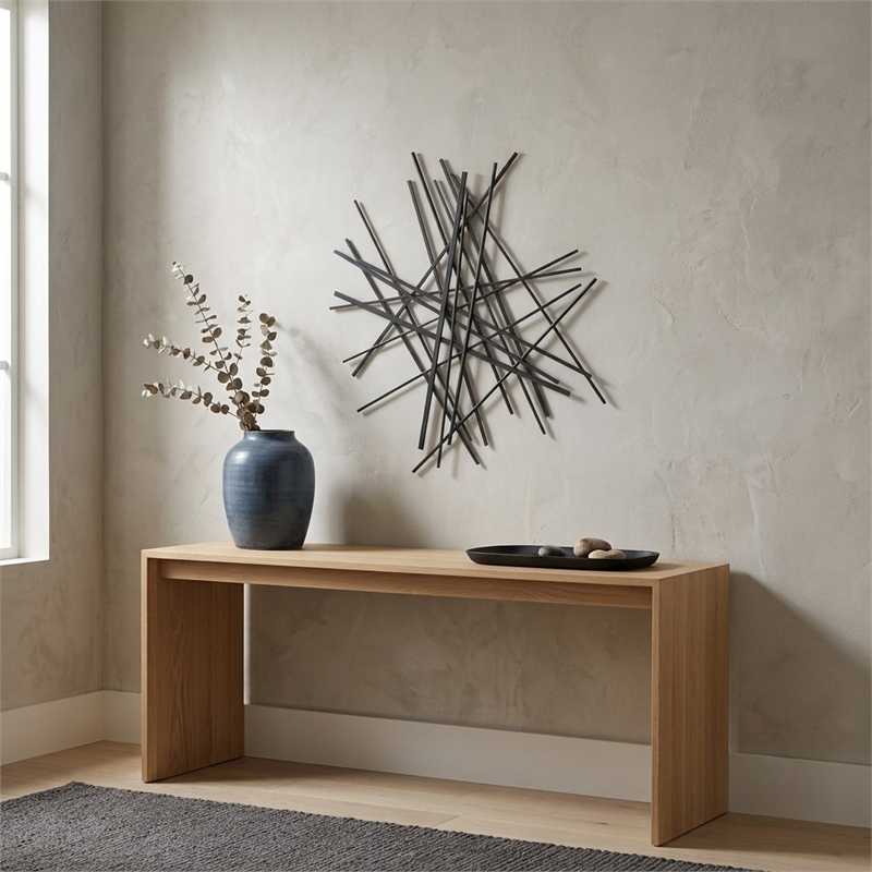 Avalon Large Abstract Wall Decor - Black