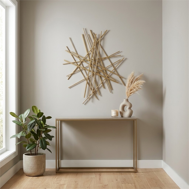 Avalon Large Abstract Wall Decor - Gold
