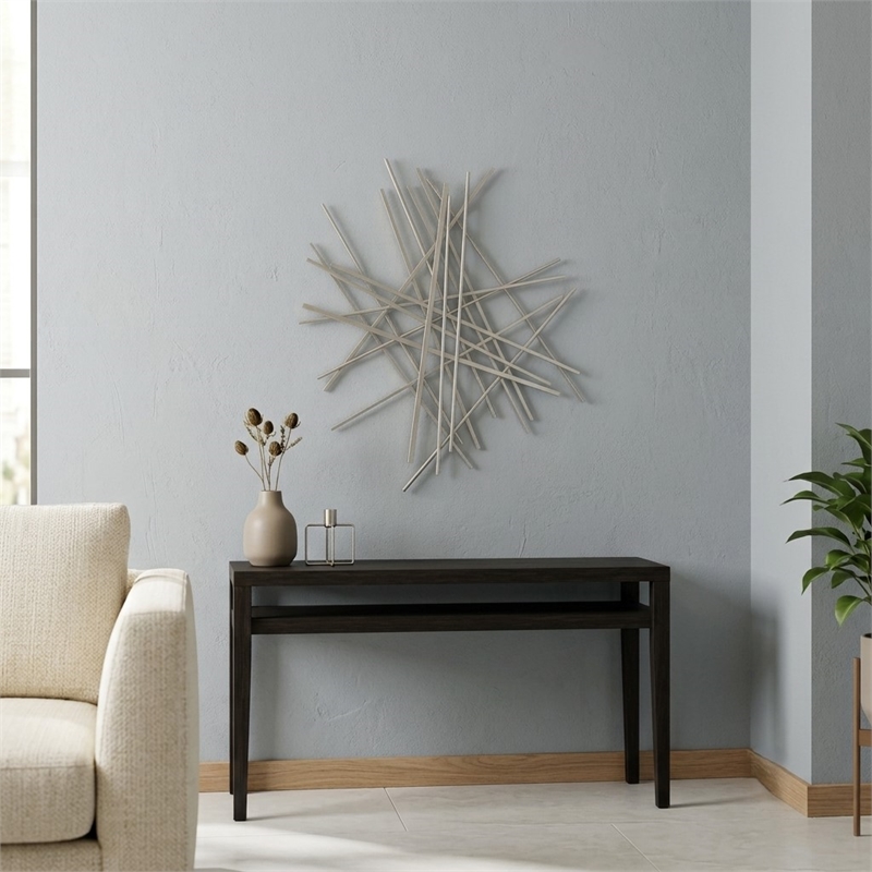 Avalon Large Abstract Wall Decor - Silver