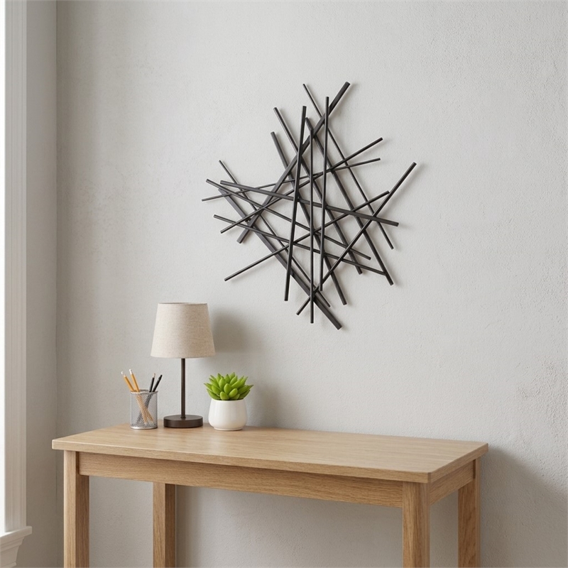Avalon Small Abstract Wall Decor - Black