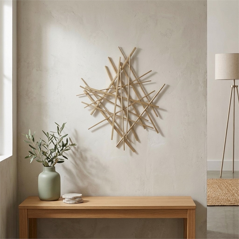 Avalon Small Abstract Wall Decor - Gold