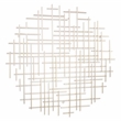 Iquara Large Round Metal Wall Art - Silver