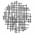Iquara Small Round Metal Wall Art - Black