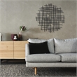 Iquara Small Round Metal Wall Art - Black