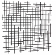 Iquara Large Square Metal Wall Art - Black