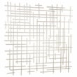 Iquara Large Square Metal Wall Art - Silver