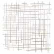 Iquara Large Square Metal Wall Art - Silver