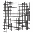 Iquara Small Square Metal Wall Art - Black