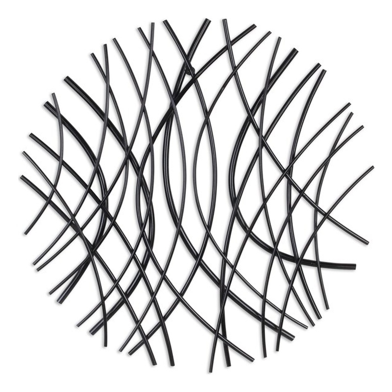 Eleni Large Abstract Wall Decor - Black