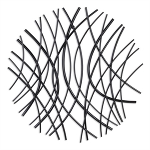 Eleni Large Abstract Wall Decor - Black