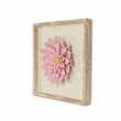 Vita Framed Elegant Pink Flower on Brown Frame