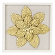 Vita Framed Elegant Gold Flower on White Frame