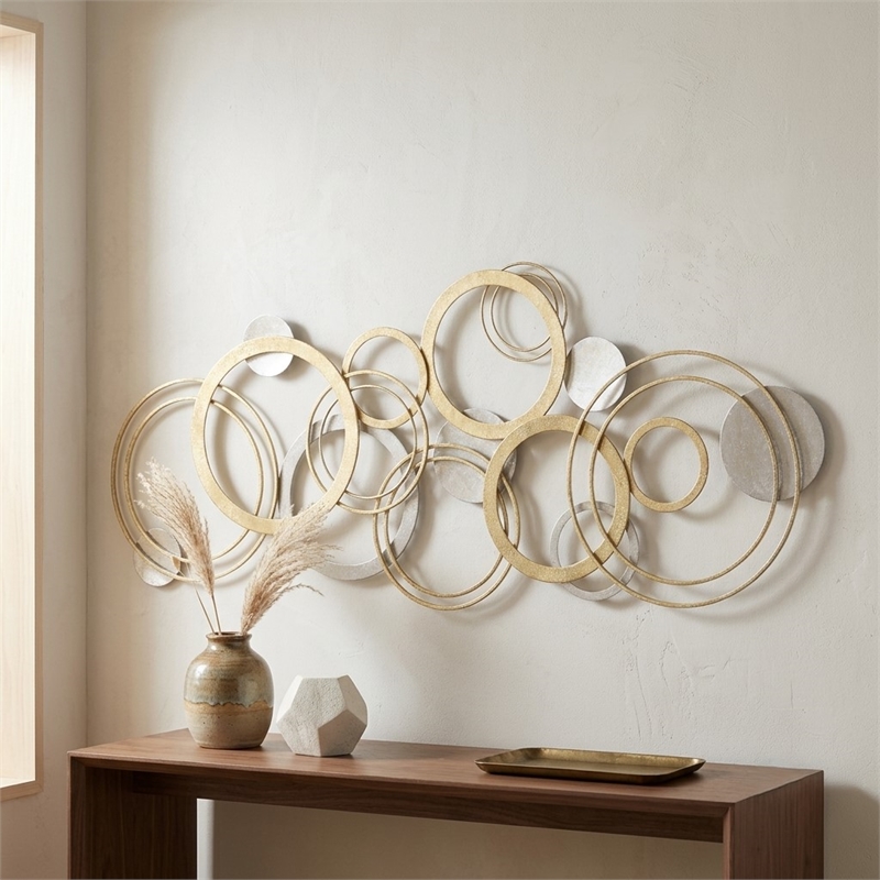 Caliope Multi Ring Gold & Silver Wall Decor