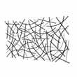 Polaris Rectangle Curved Metal Abstract Wall Art - Black