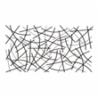 Polaris Rectangle Curved Metal Abstract Wall Art - Black
