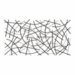 Polaris Rectangle Curved Metal Abstract Wall Art - Black