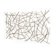 Polaris Rectangle Curved Metal Abstract Wall Art - Gold