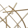 Polaris Rectangle Curved Metal Abstract Wall Art - Gold