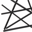 Polaris Rectangle Linear Metal Abstract Wall Art - Black