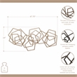 Astraga Multi Pentagon Metal Wall Art - Bronze