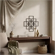 Richese Black Repeating Square Metal Wall Decor - Small