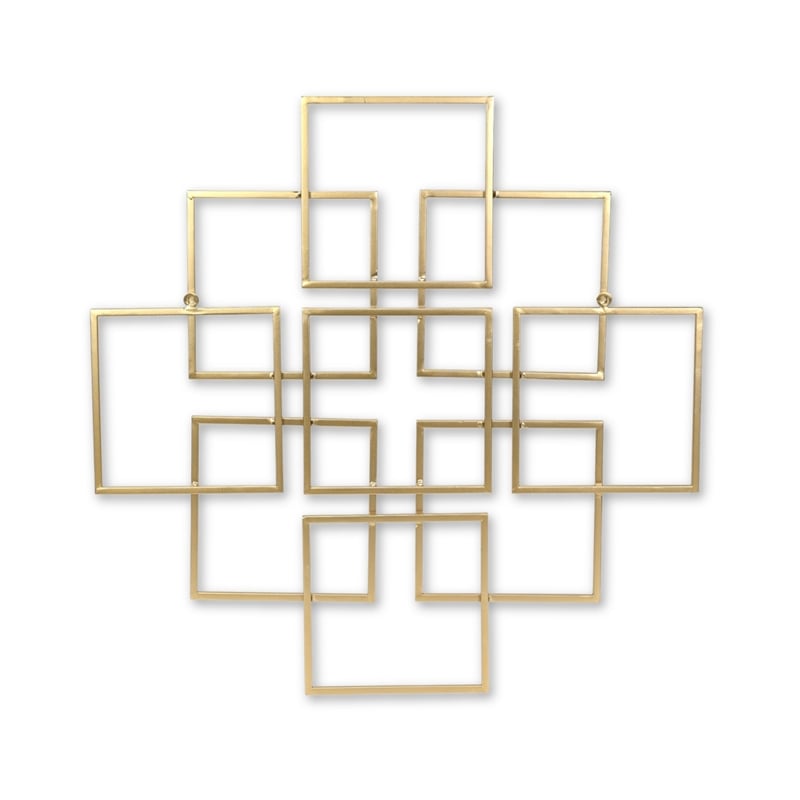 Richese Gold Repeating Square Metal Wall Decor - Small
