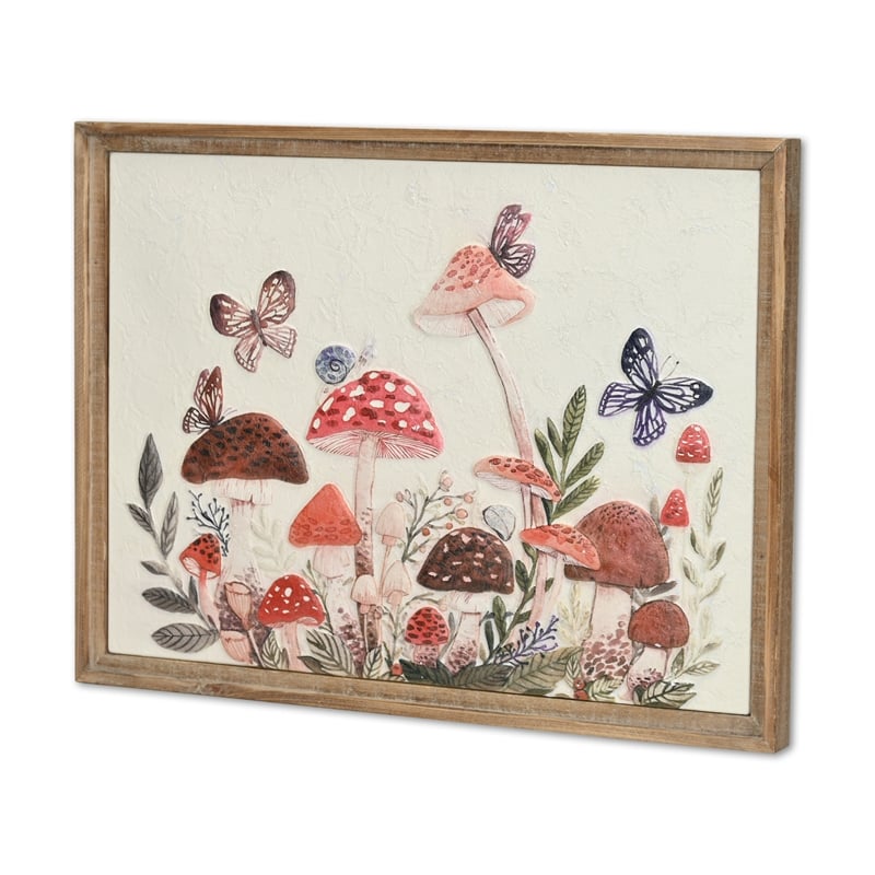 Hareton Colorful Forest Mushroom Metal Wall Art