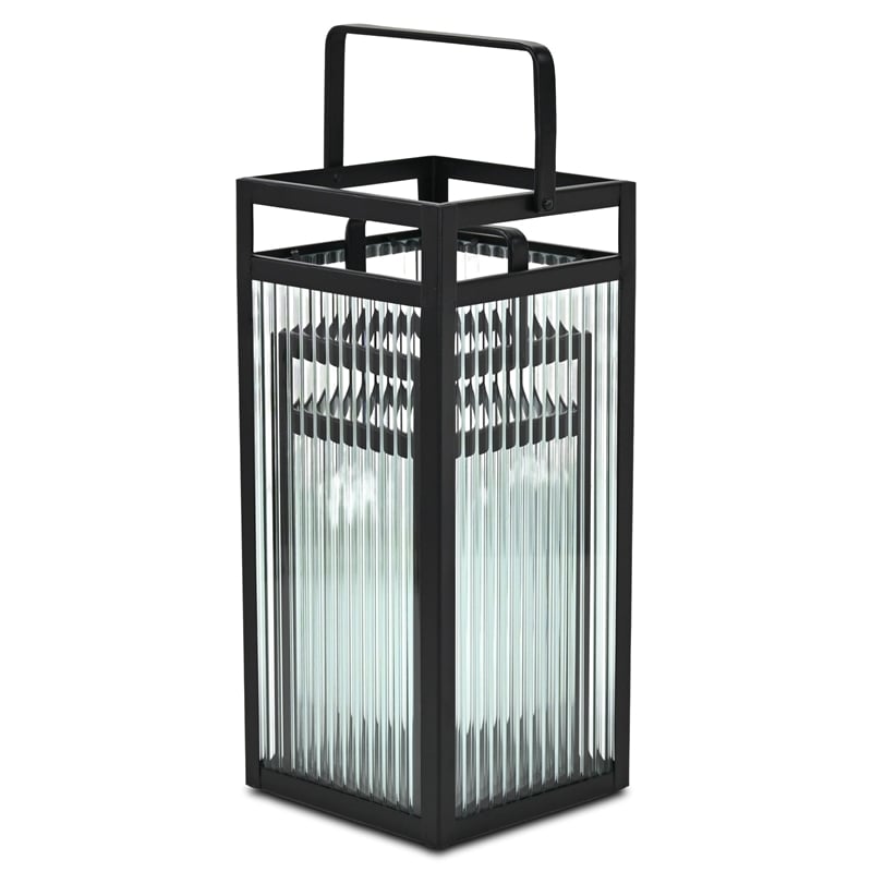 Drusilla Set of 2 Fluted Glass Lanterns - 16