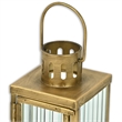 Marzanna 6.75 Fluted Glass & Metal Lantern - Gold