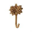 Theira Palm Tree Themed Gold Cast Iron Wall Hook