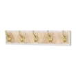 Zephyra Modern Cottage 5 Gold Hook Coat Rack