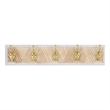 Zephyra Modern Cottage 5 Gold Hook Coat Rack