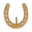 Pecara Horseshoe Themed Cast Iron Wall Hook - Gold