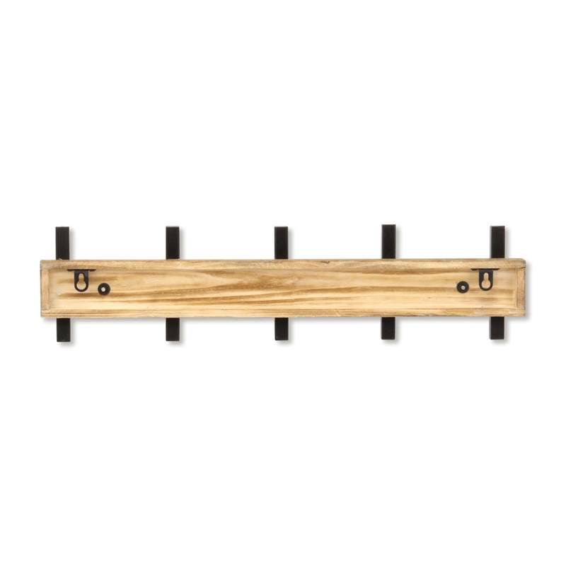 Orionis 5 Hook Modern Coat Rack - Brown
