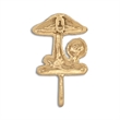 Mythra Golden Mushroom Medley Cast Iron Wall Hook