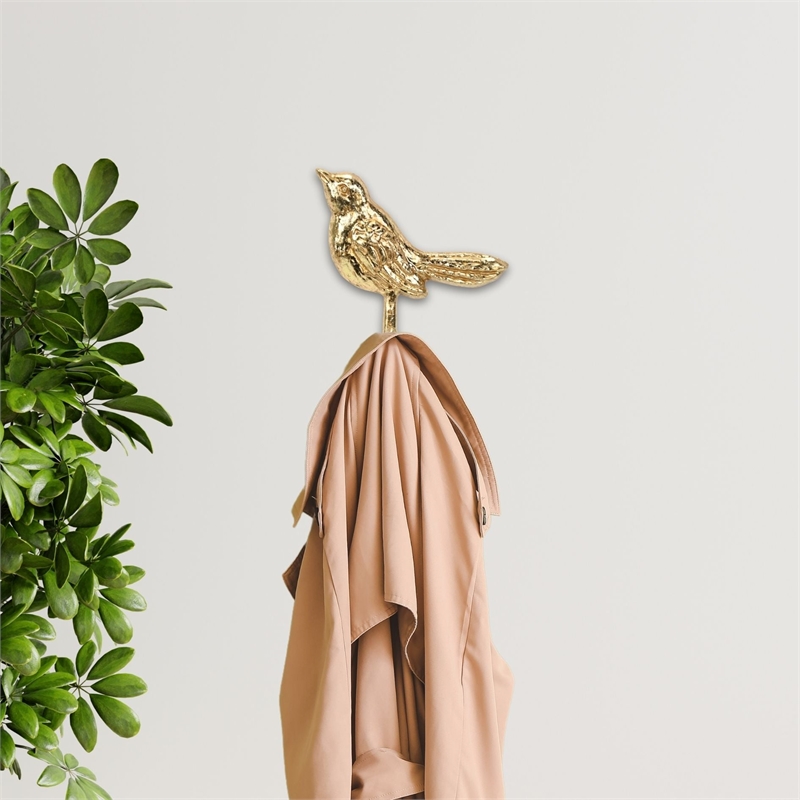 Mythra Golden Swallow Cast Iron Wall Hook