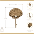 Mythra Golden Seashell Cast Iron Wall Hook