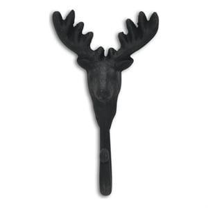 Mythra Black Reindeer Cast Iron Wall Hook