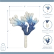 Solva Blue & White Coral Cast Iron Wall Hook