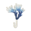 Solva Blue & White Coral Cast Iron Wall Hook